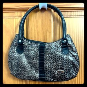 Bronze / Black Faux Snakeskin Purse
